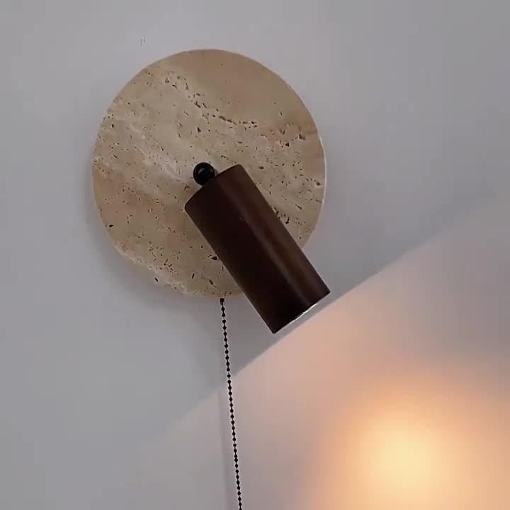 Wall Light Travertine Rotatable in Modern Design | Kalven