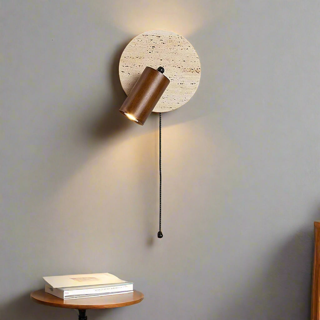 Wall Light Travertine Rotatable in Modern Design | Kalven