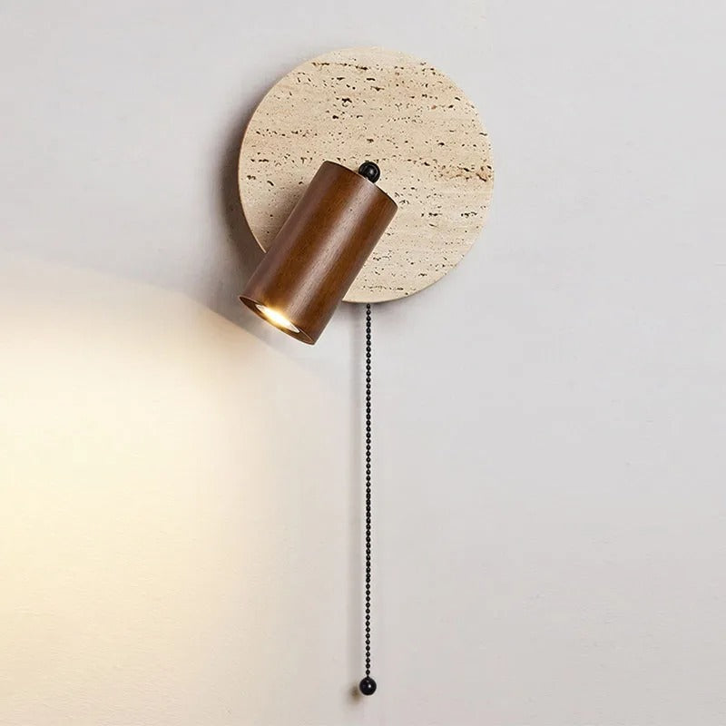 Wall Light Travertine Rotatable in Modern Design | Kalven