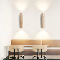 Wall Light Travertine Stone Japandi Minimalist Style | Lunori