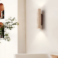 Wall Light Travertine Stone Japandi Minimalist Style | Lunori