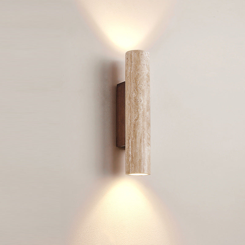 Wall Light Travertine Stone Japandi Minimalist Style | Lunori