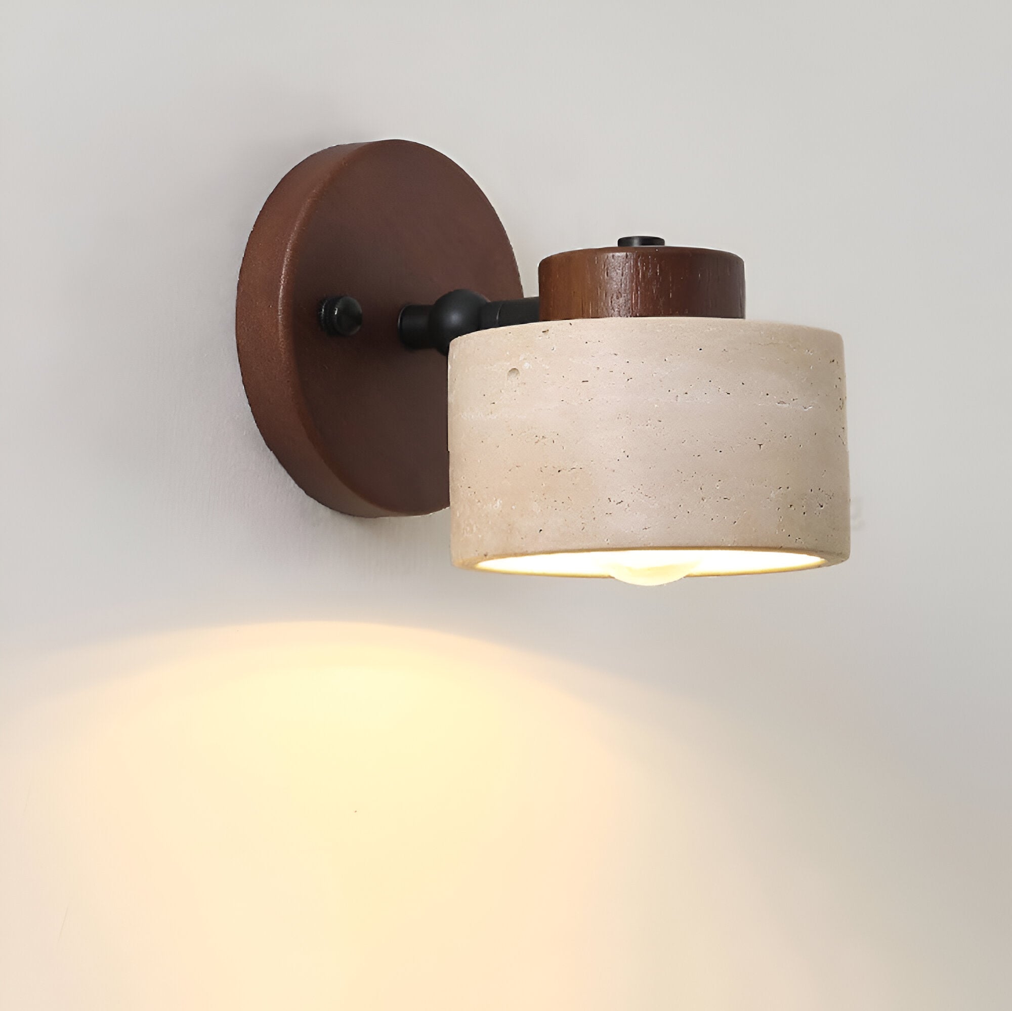 Wall Light Travertine Stone Minimalist Design | Travora