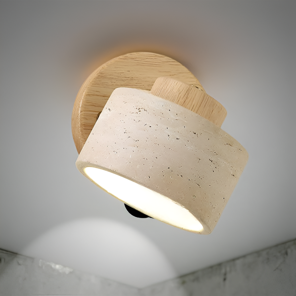 Wall Light Travertine Stone Minimalist Design | Travora