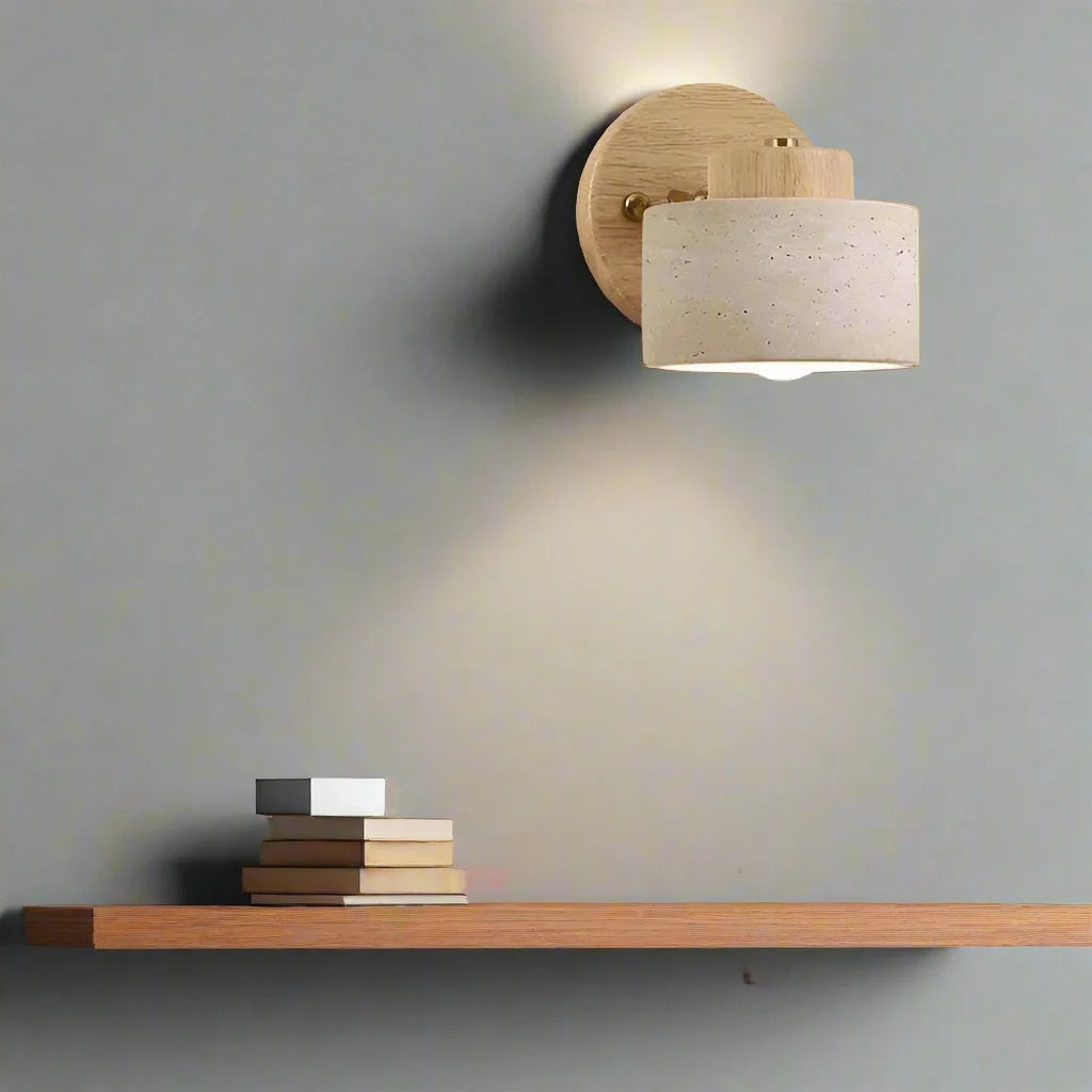 Wall Light Travertine Stone Minimalist Design | Travora