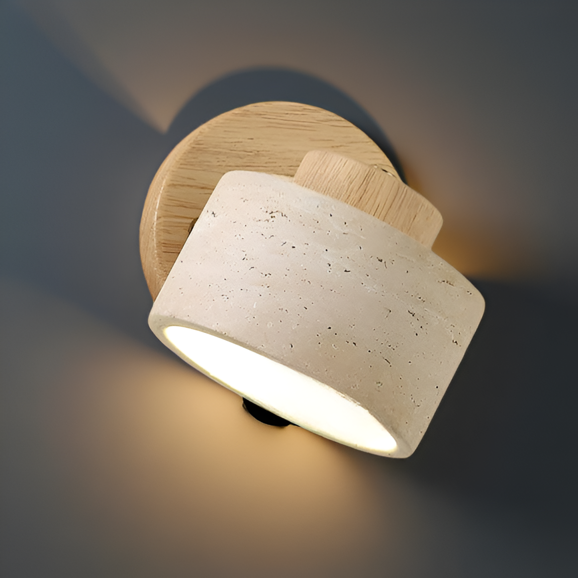 Wall Light Travertine Stone Minimalist Design | Travora