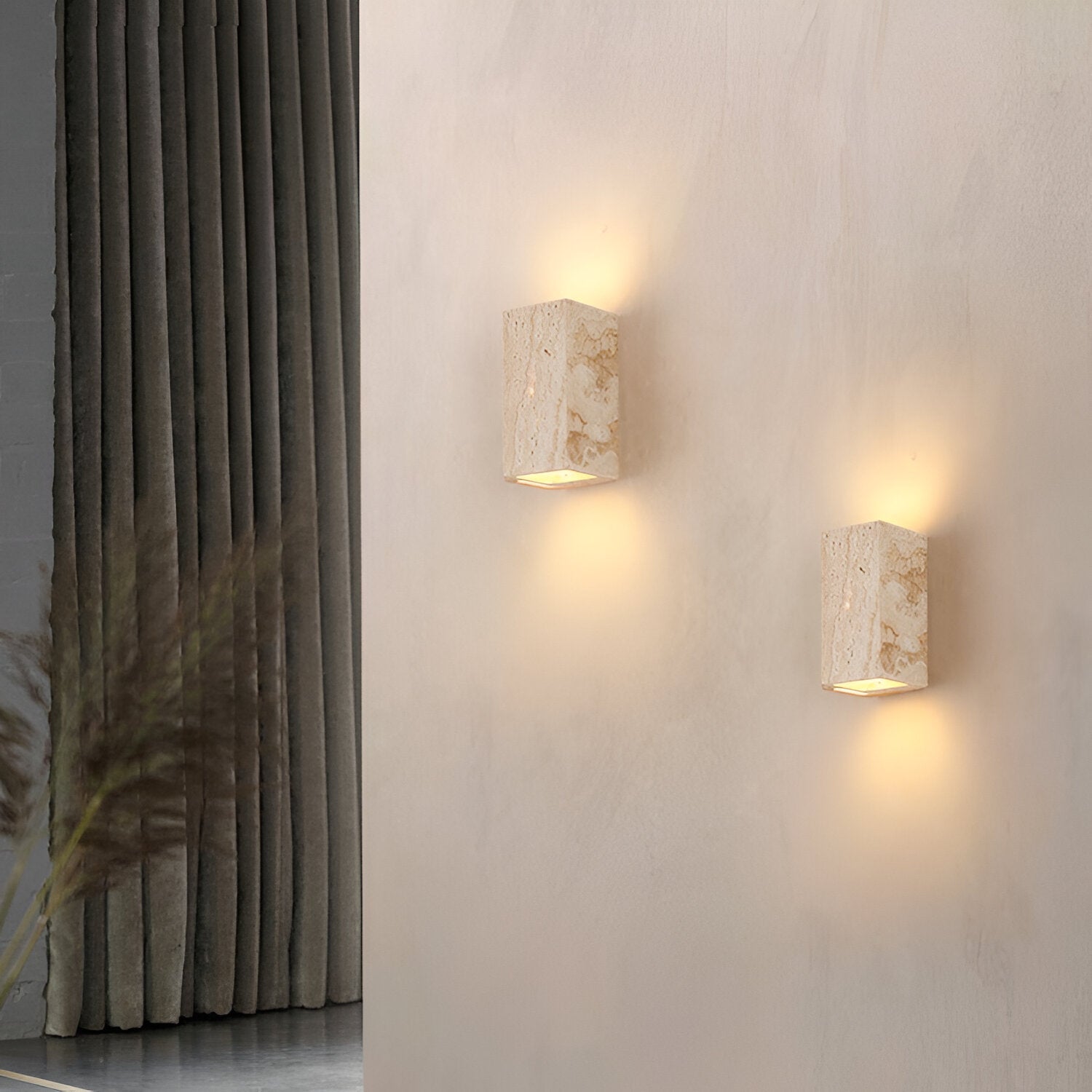 Wall Light Travertine Stone Minimalist Outdoor Design | Livane