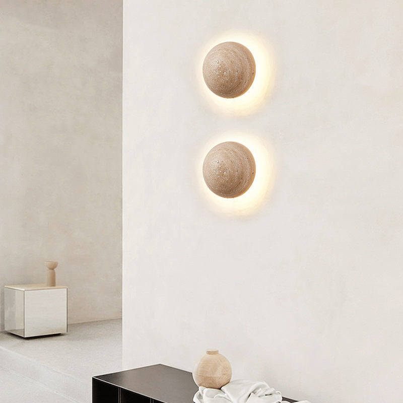 Wall Light Travertine Stone Modern Minimalist Style | Tinero