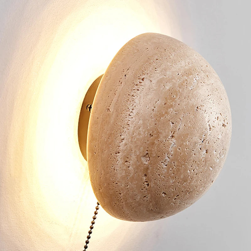 Wall Light Travertine Stone Modern Minimalist Style | Tinero