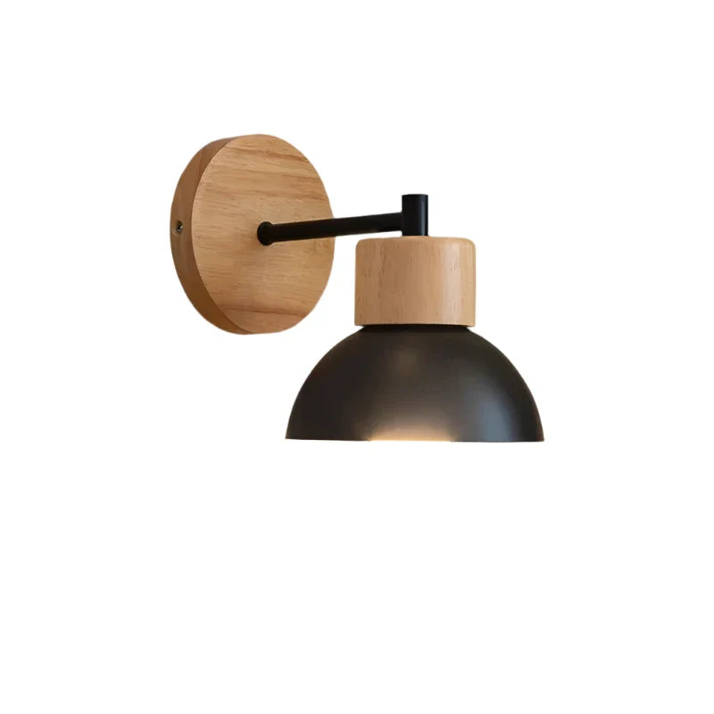 Wall Light Wood Iron in Nordic Japandi Style | Olvane