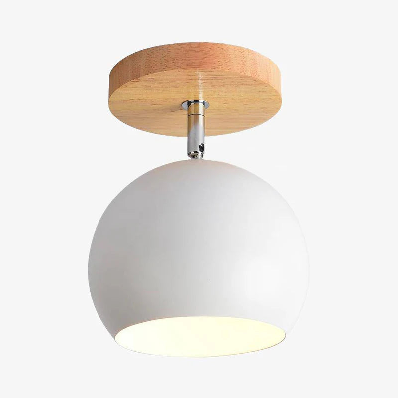 Wall Light Wood LED Adjustable Metal Globe Scandinavian | Tarvelo