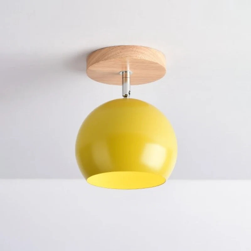 Wall Light Wood LED Adjustable Metal Globe Scandinavian | Tarvelo