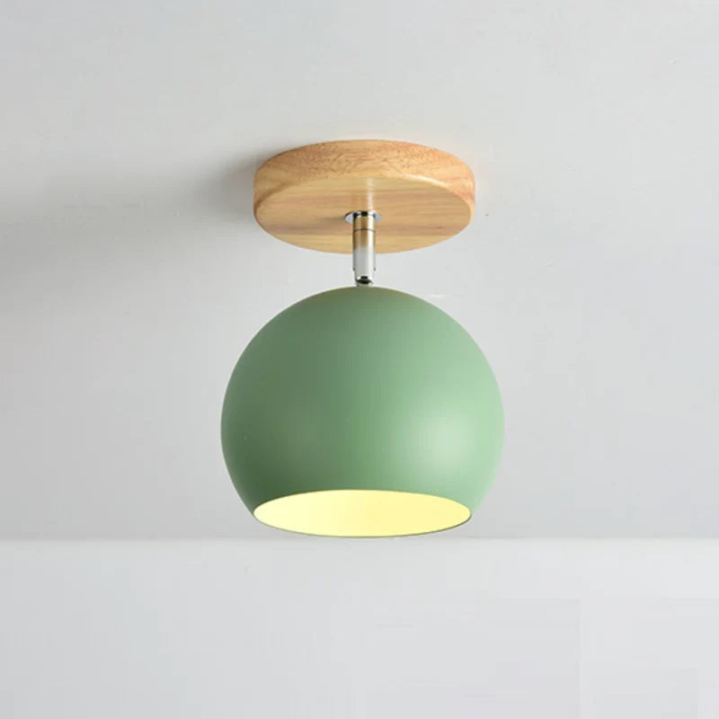 Wall Light Wood LED Adjustable Metal Globe Scandinavian | Tarvelo