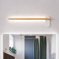 Wall Light Wood LED Linear Minimalist Bathroom | Waloria