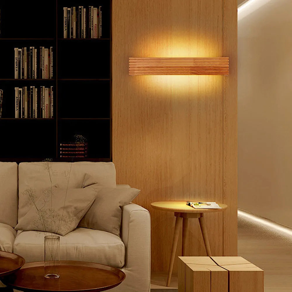 Wall Light Wood LED in Nordic Style | Tenova