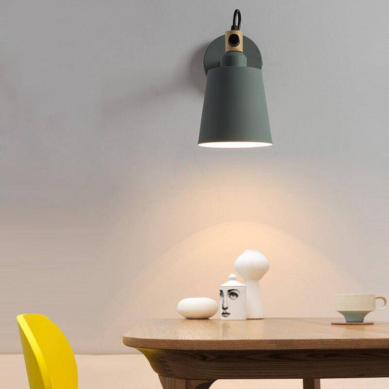 Wall Light Wood Metal Nordic Style | Mavesan