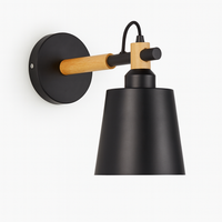 Wall Light Wood Metal Nordic Style | Mavesan