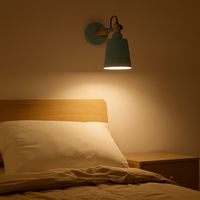 Wall Light Wood Metal Nordic Style | Mavesan