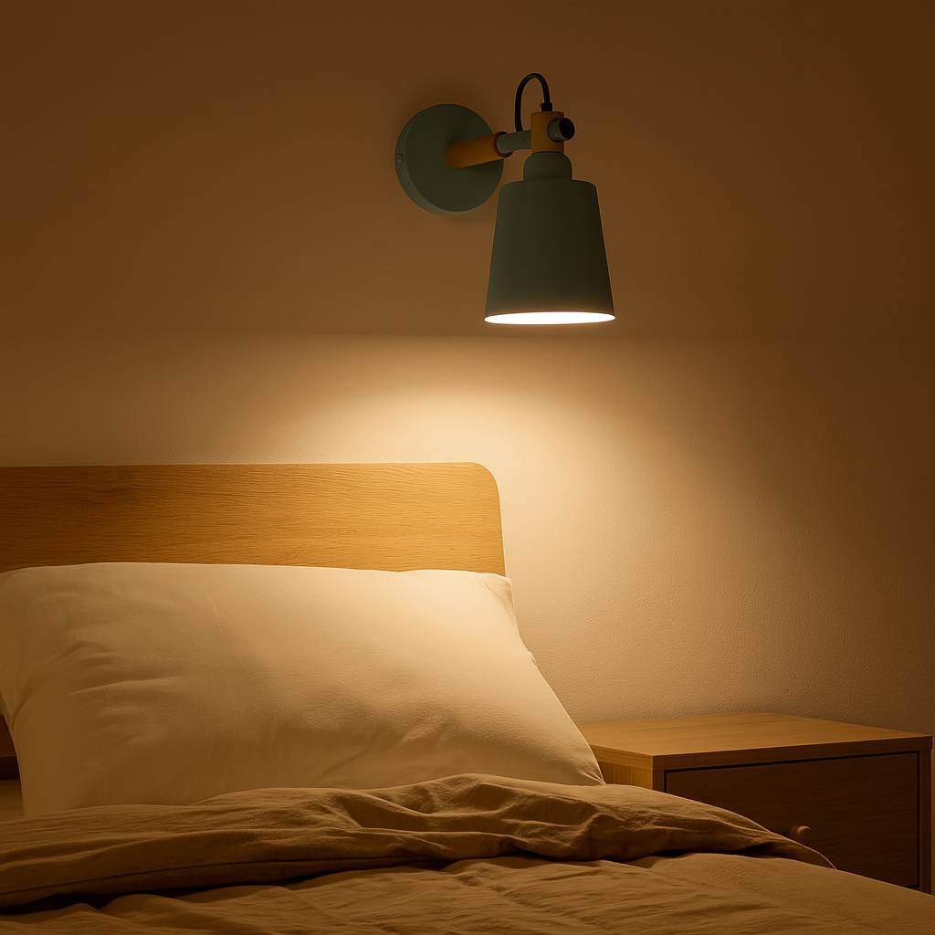 Wall Light Wood Metal Nordic Style | Mavesan