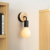 Wall Light Wood Metal in Scandinavian Style | Valdoro