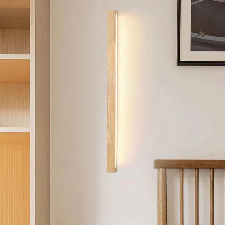 Wall Light Wood Mirror in Nordic Style | Noriel