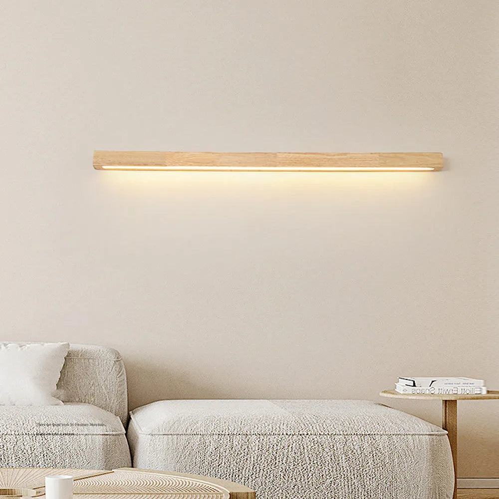 Wall Light Wood Mirror in Nordic Style | Noriel