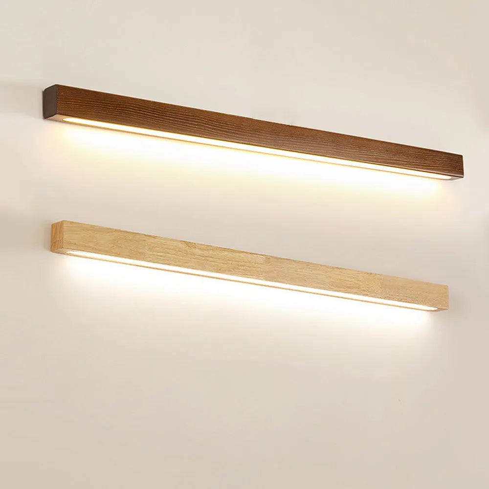 Wall Light Wood Mirror in Nordic Style | Noriel