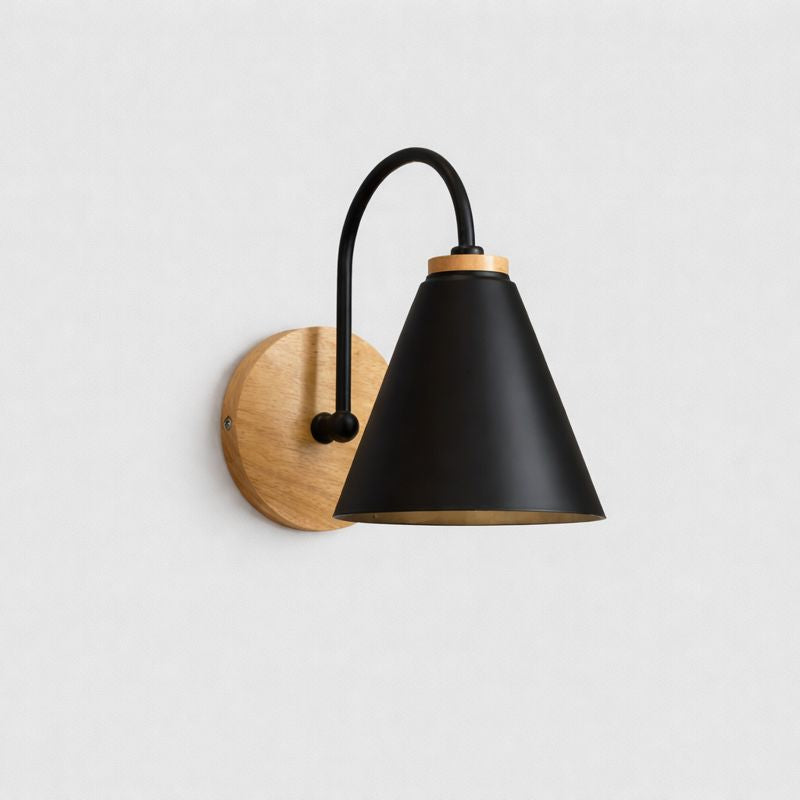 Wall Light Wood and Metal Curved Design Modern Interior | Rofani
