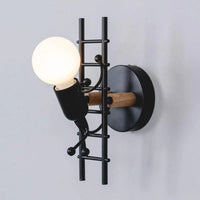 Wall Light Wood and Metal Modern Industrial | Stairix