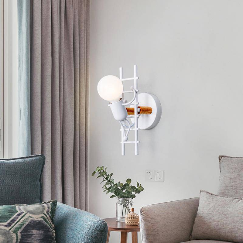 Wall Light Wood and Metal Modern Industrial | Stairix