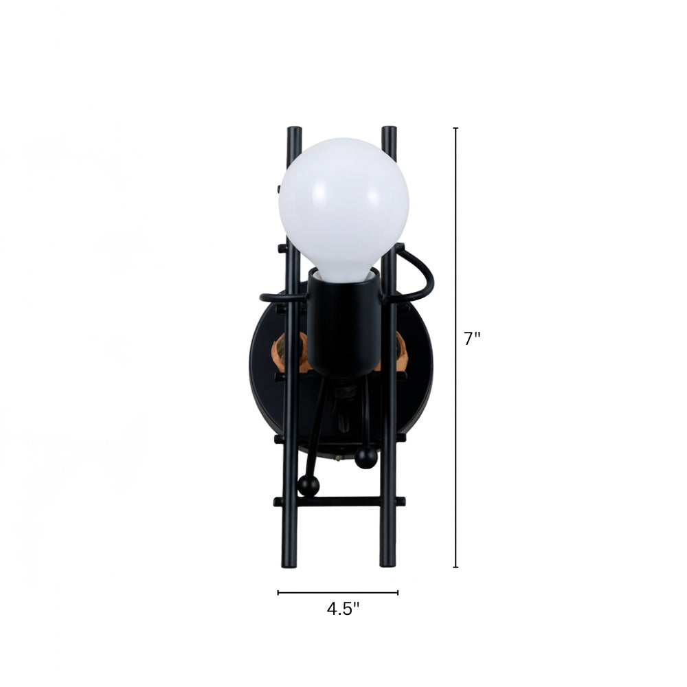 Wall Light Wood and Metal Modern Industrial | Stairix