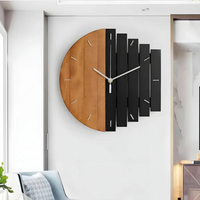 Wall clock wood with 3D design and rustic appeal | Tavilo