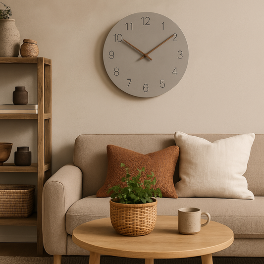 Wall clock wood with silent movement and minimalist design | Solven