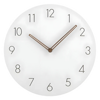 Wall clock wood with silent movement and minimalist design | Solven