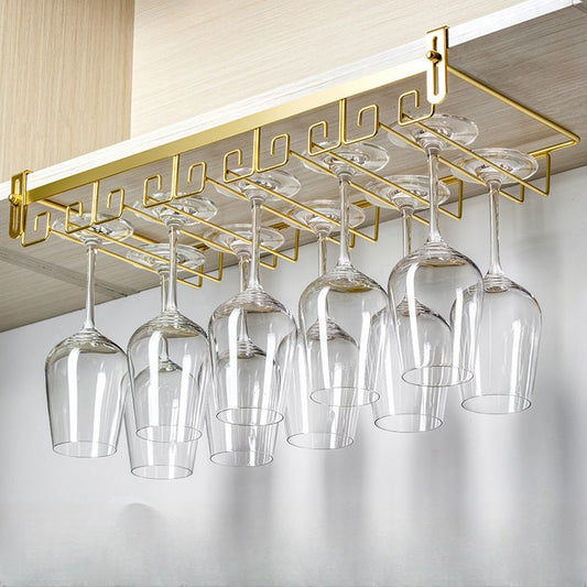 Wine Glass Rack with Metal Alloy Art Deco Style | Viloni
