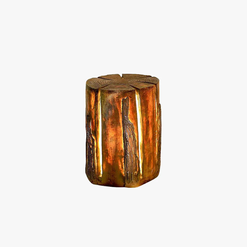 Wood Column Outdoor Floor Lamp Garden Light | Naturay