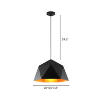 Pendant Light Metal Diamond Shape Modern Interior | Polydra